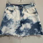 Levi's Levi Strauss Tie Dye Denim Skirt Womens Size 26 Raw Hem Levi’s Photo 0