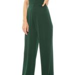 Alexia Admor NWT  Wide-Leg Satin Jumpsuit Dark Green Photo 0
