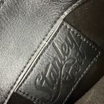 Stanley Street Leather Saddle Bag Purse Crossbody Black Brass Buckles Womens Photo 6