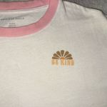 American Eagle  Outfitters women’s White Tee with Pink Trim Photo 1