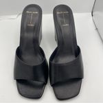 Black Suede Studio leather slip on wedge sandals women size 41/ 10US Photo 4