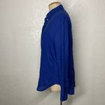 Reiss  Linen Royal Blue Button 
Down Shirt Size 8 Photo 2