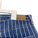 American Eagle Pinstripe Blue and White Mom Jeans Size 4 Photo 6