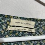 Urban Outfitters  Blouse Top Women's Small Green Floral 100% Rayon Plunge Neck Sm Photo 3