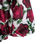 Camille La Vie  White Red Rose Print Halter Neck Sleeveless Fit Flare Dress 0 Photo 3