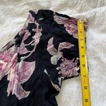 Nostalgia Black and Pink Floral Maxi Dress Size M Photo 6