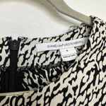 Diane Von Furstenberg  Dress Size 6 Black White Animal Print‎ Sheath Career Luxe Photo 2