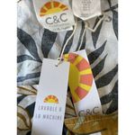 C&C California  Women’s Linen Tropical Print Tank Top Shirt Button Size‎ S Photo 4