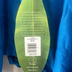 Farm Rio Blue Off-Shoulder Linen Midi Knot Dress Cutout Size L NWT Photo 8