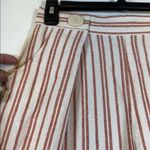ZARA TRF Collection  Stripe Wide Leg Tan/Dark Red Pants Size XS EUC #5834 Photo 1