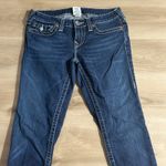 True Religion Womens Skinny Jeans Dark Wash White Stitching Detail Size 29 USA Photo 2