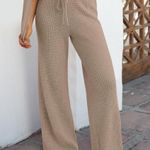 Amazon Sweater Set  Two-Piece Knit Women’s High Neck Pullover Wide-Leg Casual Sweatsuit Photo 1