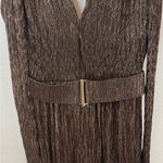 Sabina Musayev Helena Dress in Bronze Metallic Maxi Tiered Maxi Dress Size L Gold Size L Photo 4