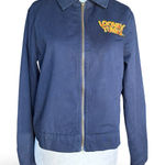Looney Tunes Bugs Bunny Zip Jacket Navy Thats All Folks Cotton Cropped Small Photo 0