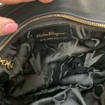 Salvatore Ferragamo Navy Canvas & Leather Shoulder Bag Photo 5