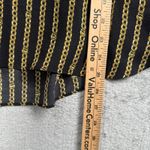 MICHAEL Michael Kors Blouse‎ Womens L Black Gold Chain Print Casual Party Office Size L Photo 8