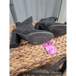 Style & Co  Addyyf Women's 7 M Black Suede Side Zip Block Heel Round Toe Boots Photo 2