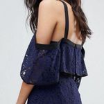 Adelyn Rae NWT  Tracy Ruffle Haltnerneck Lace Hem Dress Photo 5