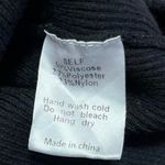 Mod Ref Black Ribbed Knit Button Down Cropped Cardigan Sweater Top Size S Photo 4