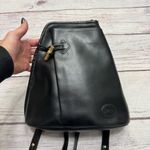 Longchamp Vintage 90s 2000s Era Leather Backpack Bag Black Photo 1