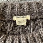 Garage Dark Gray Cable Knit Sweater Photo 2