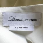 Lovers + Friends  Norrie Jumpsuit Deep V Neck Pleated Pockets Skinny White S Photo 3