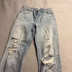Denim Forum The Arlo High Rise Straight Jeans Distressed Size 28L EUC Blue Photo 1