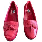 Dr. Scholls Red Leather Double Air-Pillo Insole Loafers Size 8W EUC Photo 2