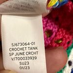 Gap Rainbow Crochet Knit Tank Top Retro 90s Y2K Festival Striped Boho M Tall Photo 9