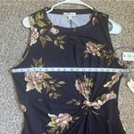 Nine Britton  Abigail Brushed Knit Midi Dress Navy Blue Floral Formal Twist XXL Photo 6