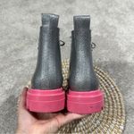 Melissa + Viktor & Rolf Ankle Combat Boots Lace Up in Silver Pink Size 5 Photo 6
