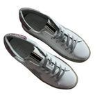 Shu Shop Reba Pink Glitter Sneakers Platform Silver Star Distressed Shoes Sz 8.5 White Photo 1