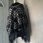 Ava & Viv  Black and White Plaid Poncho Photo 6
