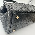 Coach Stanton Carryall handbag in stamped snakeskin leather Dark blue Photo 6