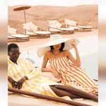 OU. La Medina Sun Striped Dress Yellow Size L Photo 9