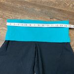 PINK - Victoria's Secret Y2K Victorias Secret PINK Foldover Black Teal Yoga Crop Leggings Capri Medium Photo 2