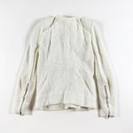 IRO Hurley Cotton Stretch Crochet Knit Genuine Lamb Leather Trim Blazer Jacket 6 Photo 3