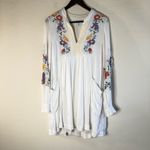 Free People  Mia Gauze Embroidered Mini Dress White Floral Size XS Photo 1