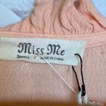 Miss Me light peach blouse SMALL boho tie front Photo 1