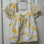 A loves A White and Yellow Top size XS Photo 0