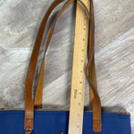 Most Wanted USA Womens Navy Lightweight Canvas Leather Shoulder Tote Handbag Photo 10