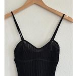 SKIMS Sheer Knit Cami Bodysuit in Onyx, Size X-Small Photo 5