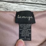 la vanya Women's Lace Overlay Jeweled Neck Tee T Shirt S SM Small Purple Stretch Photo 6