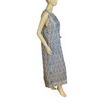 VINTAGE CIRCA 1990'S METALLIC SILVER DOUBLE LAYER SPARKLING COCKTAIL DRESS (L) Size L Photo 5