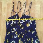 Paper Heart  Blue Black Yellow White Geometric Criss Cross Spaghetti Strap Dress Photo 14