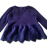 Ann Taylor beautiful Lace Bottom Blouse Photo 3