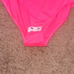 Peach Love California  neon electric pink sleeveless stretch bodysuit Photo 3