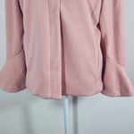 Isaac Mizrahi  Powder Pink Collarless Jacket Size Large IMNYC Pastel Pink Jacket Photo 3