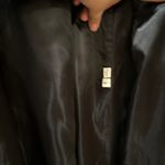 Marvin Richards Vintage Long Wool Coat Double Breasted Black Fur Collar Size 2 Photo 6