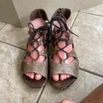 Roan Roan Winnie distressed leather gladiator sandals Taupe Leather Lace Up 7.5 Brown Photo 2